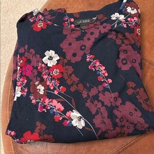 J. Jill Floral Blouse - Black and Red